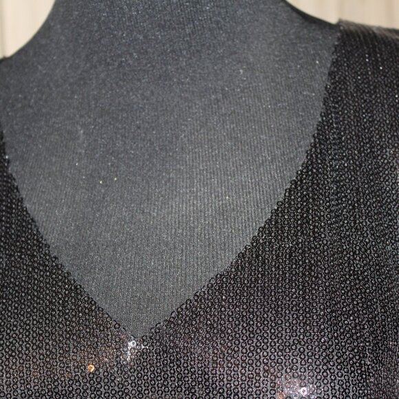 DRESS BB Dakota by Steve Madden Little Black Sequin Cocktail Size Small NWT's - Picture 6 of 15